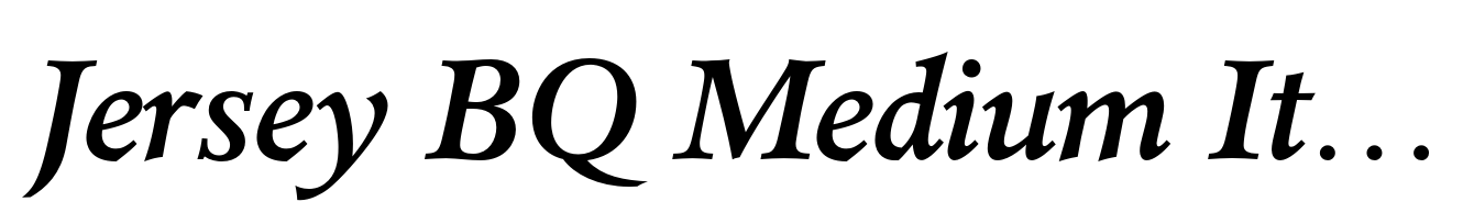 Jersey BQ Medium Italic